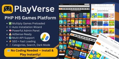 PlayVerse - PHP HTML5 Games Platform Script