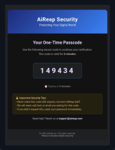 Aireap – Secure PHP User Auth System with OTP  Screenshot 1