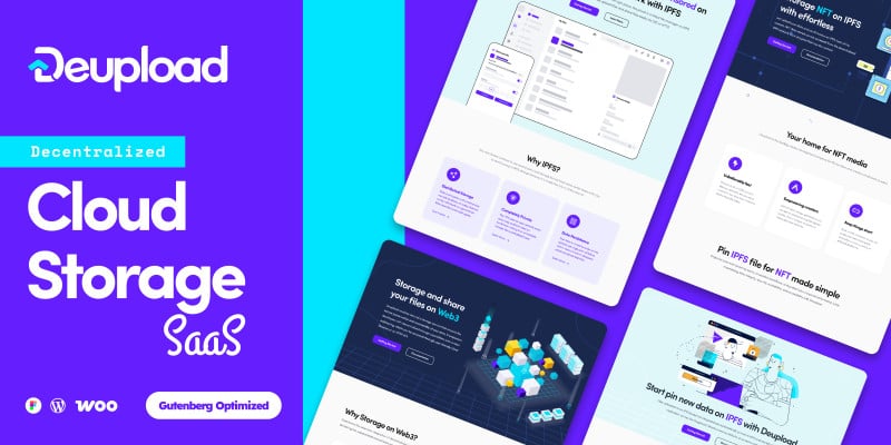 Deupload - Cloud Storage SaaS WordPress Theme