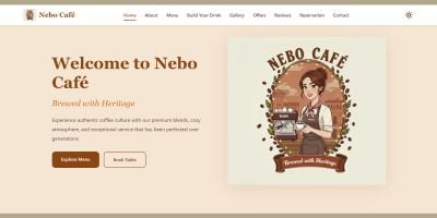Nebo Caf - Cafe Restaurant HTML Template