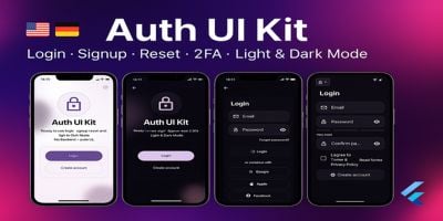 Flutter Auth UI Kit – Material 3