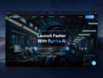 Syntia AI – Futuristic AI Startup Template Screenshot 1