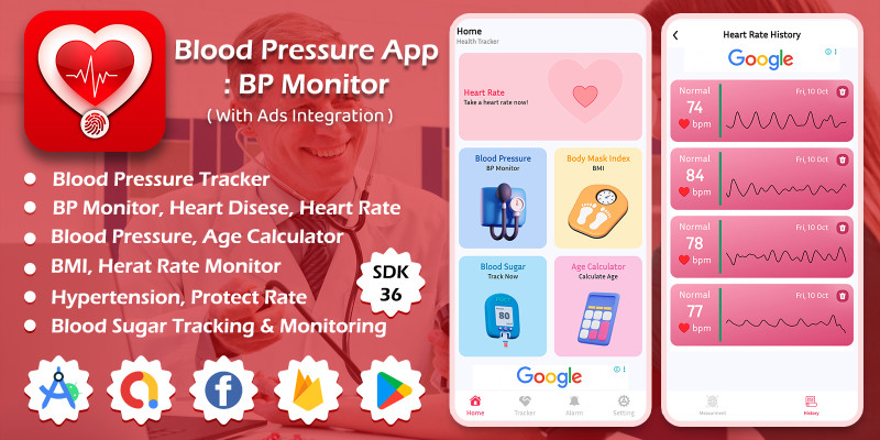 Blood Pressure Tracker - Android Source Code