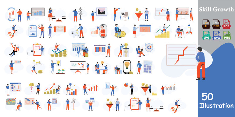 Skill Growth Illustration Pack