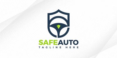 Safe Auto Car Shield Logo Design
