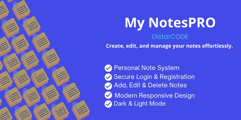 My NotesPRO - Personal Note Management System