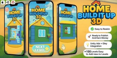 Home Build It Up 3D - Puzzle Mobile Game