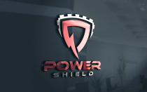 Power Shield Logo Design Safe Secure Electricity Screenshot 1