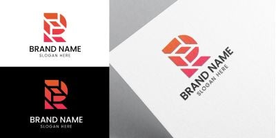 Geometric Letter R Logo Template