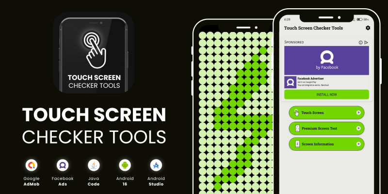 Touch Screen Checker Tools AdMob FB Ads Android
