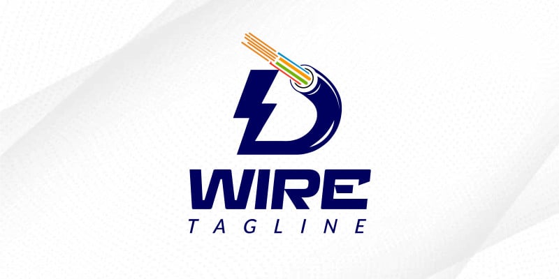 Electric Wire Logo Cable Wire Power Logo