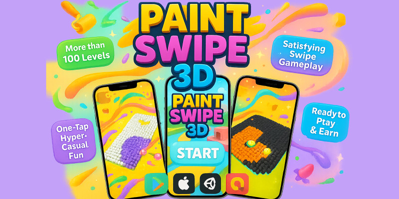 Paint Swipe 3D Hyper Casual Game