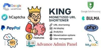 King Monetized URL Shortener