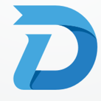 Design Letter D Ribbon Logo Design Vector