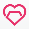 Heart Diamond Logo Design Vector