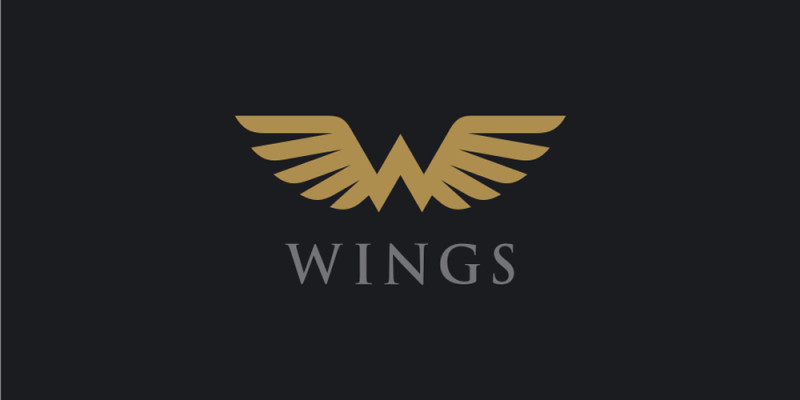 Wings Letter W Logo Design Vector