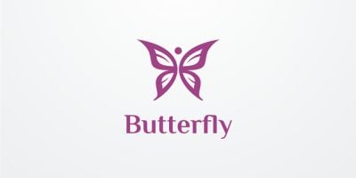 Butterfly Logo Design Vector  Illustration