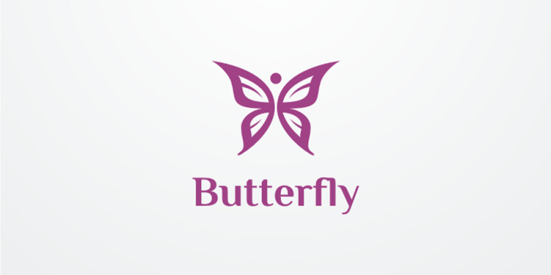Butterfly Logo Design Vector  Illustration