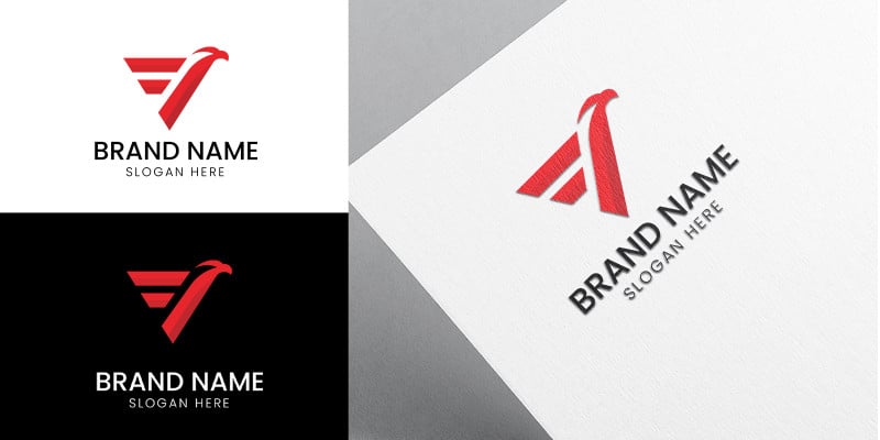 Letter F Bird Logo