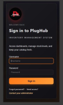 PlugHub Inventory Management System Screenshot 2