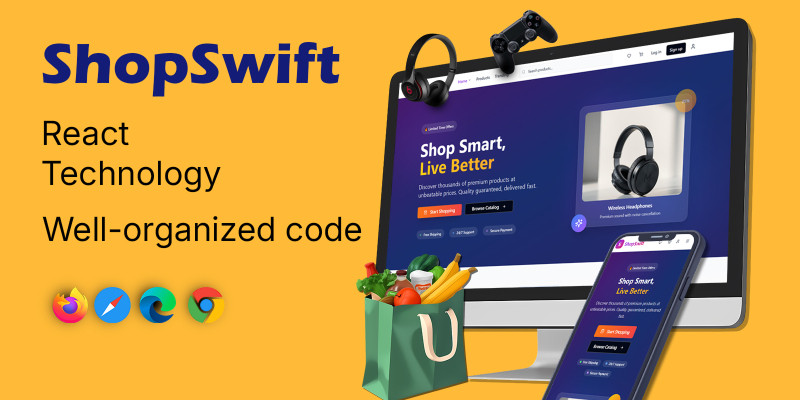 ShopSwift – Modern React eCommerce Frontend Them