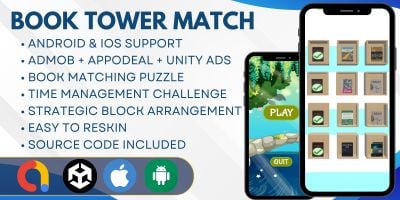 Book Tower Match Unity Game  - Android IOS