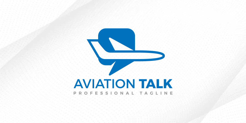 Aviation Talk Logo Air Plane logo Podcast Logo