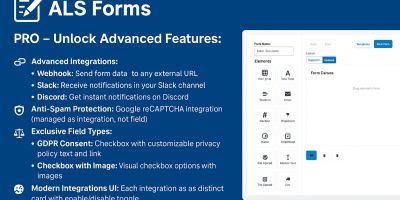 ALS Forms PRO - WordPress Form Builder