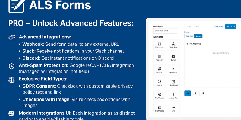 ALS Forms PRO - WordPress Form Builder