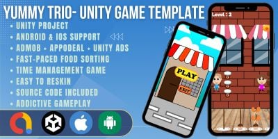 Yummy Trio Food Sorting Game - Unity Source Code