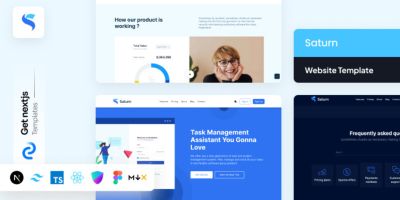 Saturn Pro Nextjs Website Template