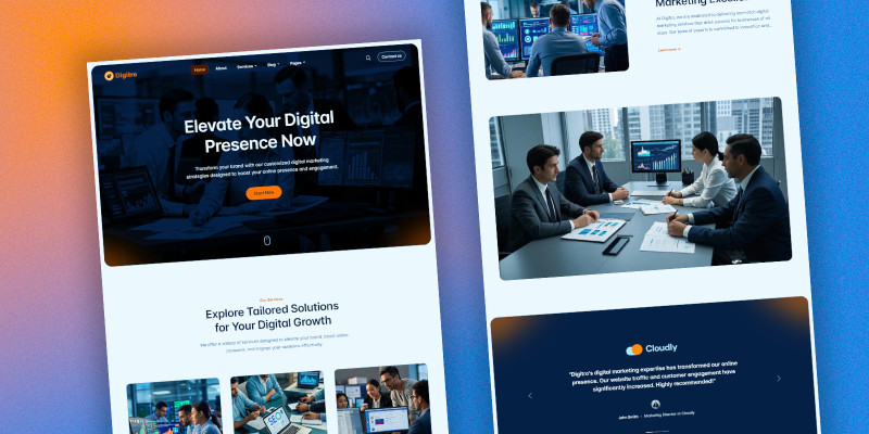Digitro - Digital Marketing Agency HTML Template