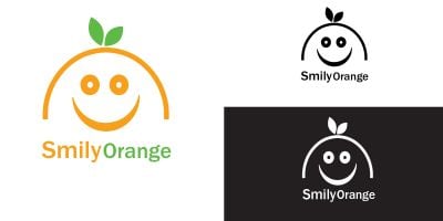 A logo featuring A Stylized Orange Slice