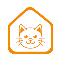 Cute Cat House Logo Design