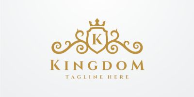 Kingdom Letter K Luxury Logo Design Vector