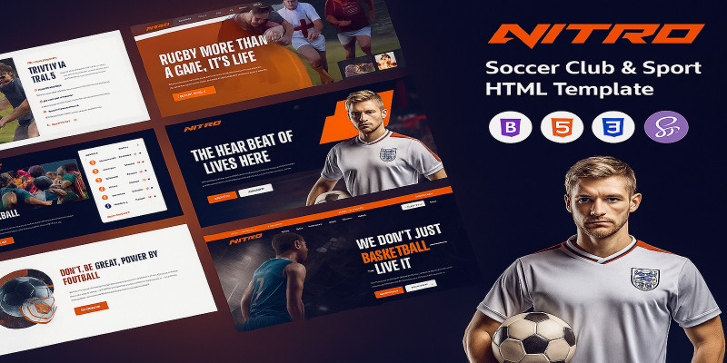 Nitro – Responsive Soccer Club Sports HTML