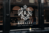 Luxury Gold Monogram Letter R Hotel Logo Screenshot 3