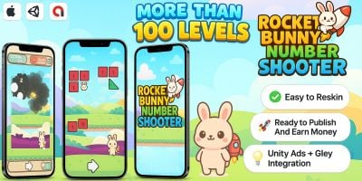 Rocket Bunny Number Shooter - Casual Mobile Game