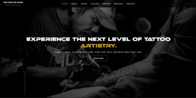 Tattoo Studio - Tattoo Appointment Web Template