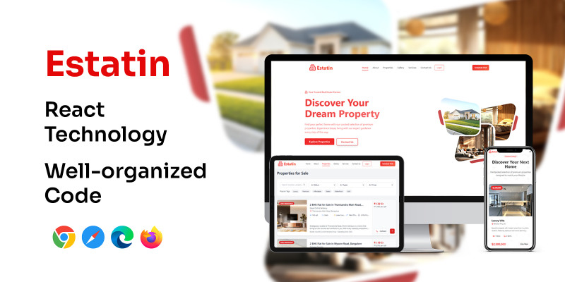 Estatin - React Native Website Template