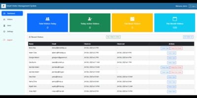 Smart Visitor Management System - PHP MySQL