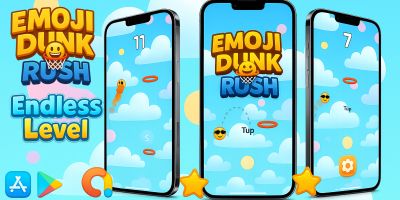 Emoji Dunk Rush Casual Game Unity
