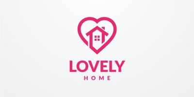 Lovely Home Logo Design Vector