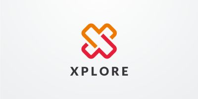 Xplore Letter X Logo Design Vector