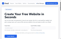 ClouZ - Static Site Hosting Platform Screenshot 2