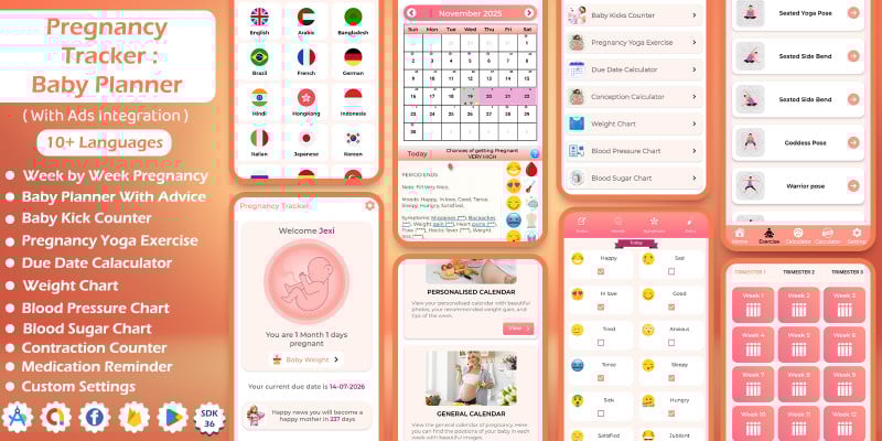 Pregnancy Tracker - Baby Planner Android App