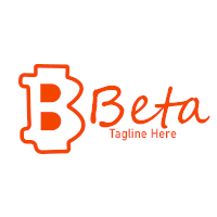  Modern Orange Crypto and Letter B Logo Design