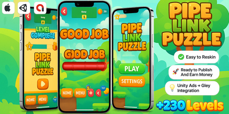 Pipe link Puzzle - Complete Mobile Game