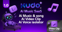 Kudo AI - AI Music Voice And Video Generator SaaS Screenshot 1
