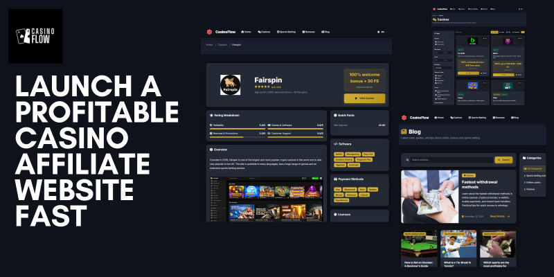 CasinoFlow – Casino Affiliate CMS